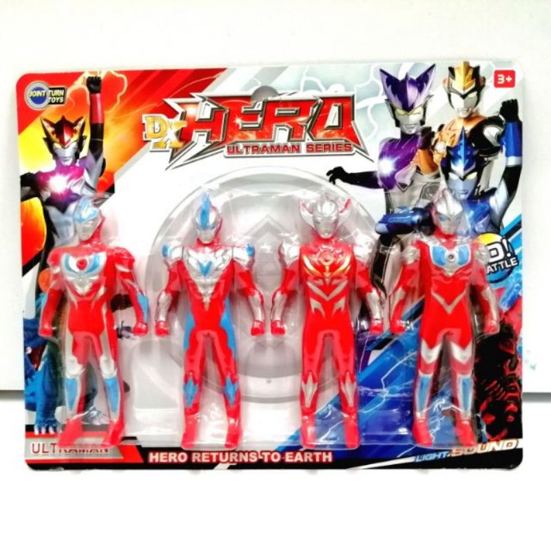 Ultraman Set 4In1 Kids Ultraman Toys Action Figure Hero Collection