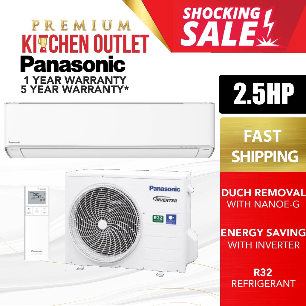 Panasonic 1.0HP 2.5HP XPremium Inverter R32 Air Conditioner