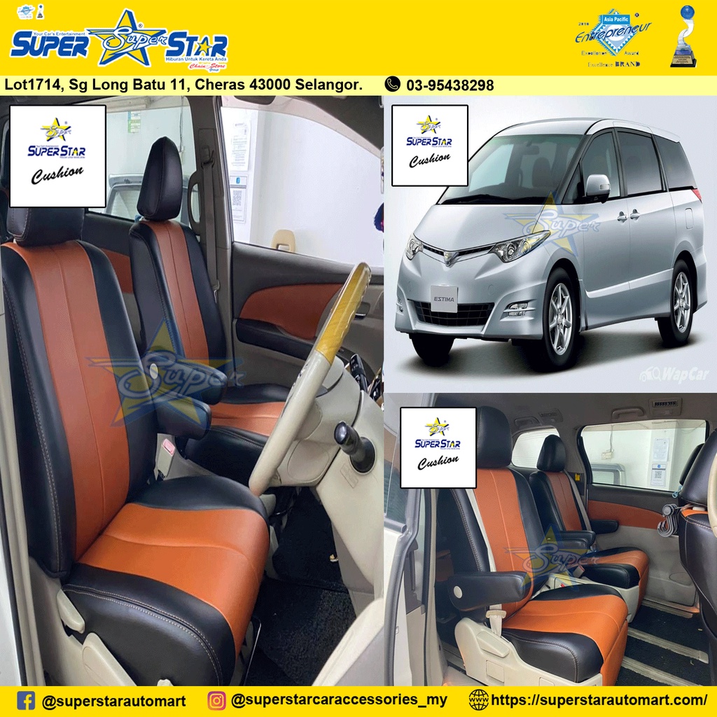 Superstar Cushion Toyota Estima ACR30 / ACR 50 Semi Leather Seat Cover