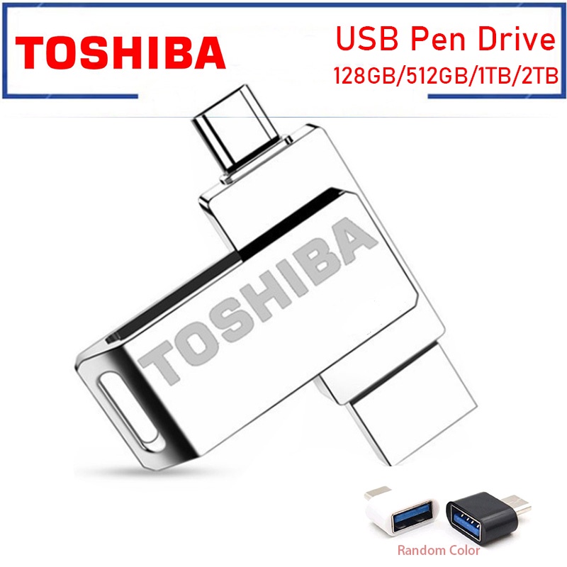 Toshiba USB Pen Drive 2 In 1 OTG 128GB 512GB 1TB 2TB Premium Dual USB