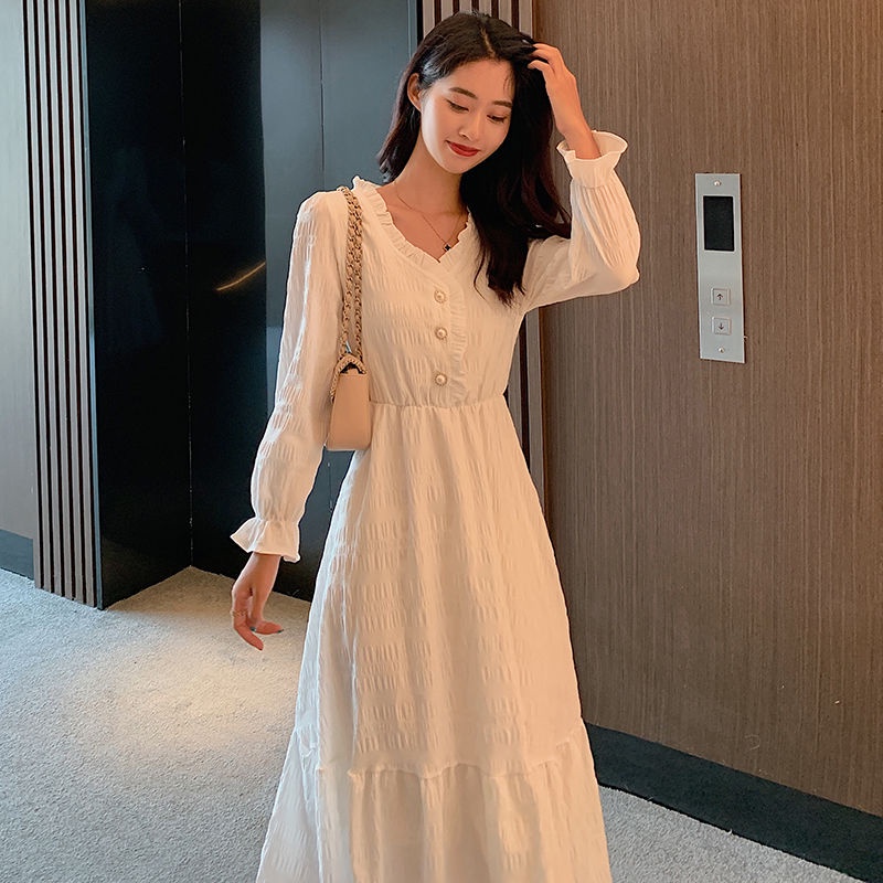 Shopee long 2025 sleeve dress