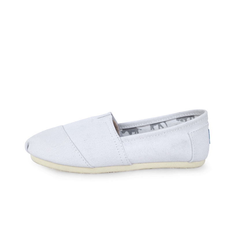 Unisex Toms Shoes Pure Color Flat kasut Casual Canvas Shoes Slip on ...