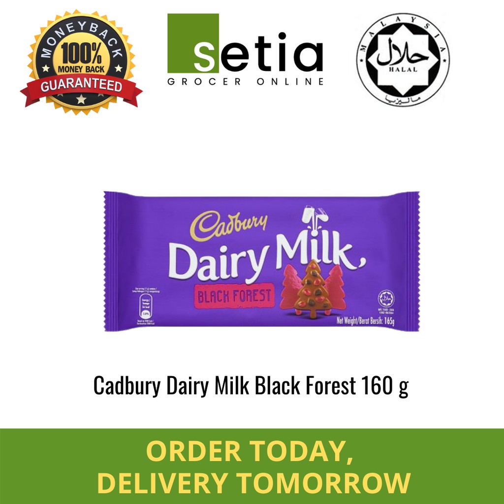 Cadbury Dairy Milk Black Forest 160 g Shopee Malaysia