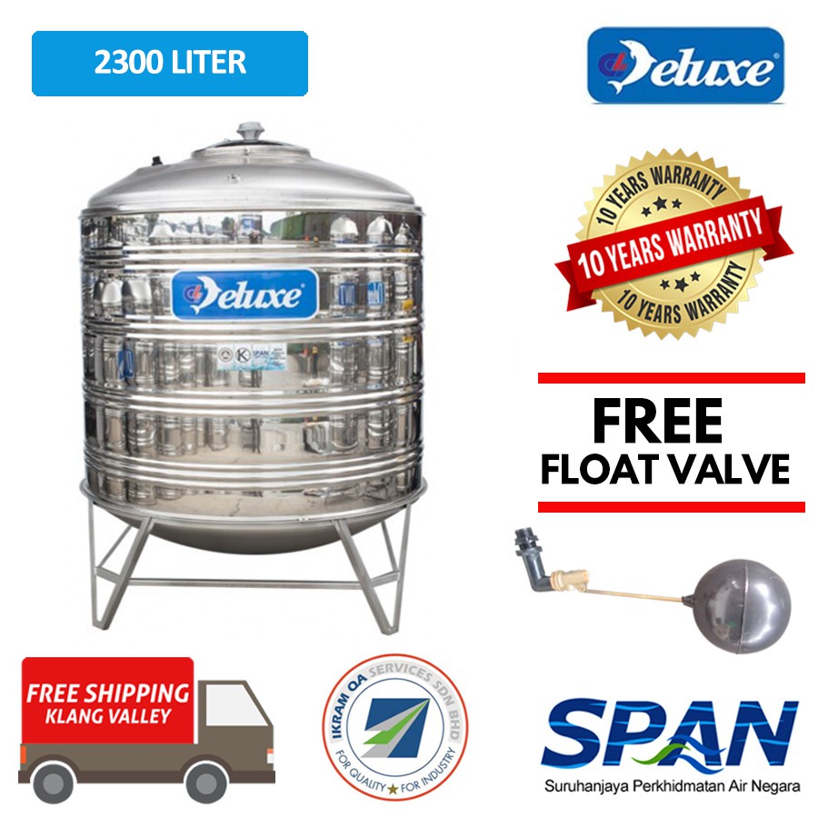 2300 Liter Deluxe Stainless Steel Round Bottom With Stand Water Tank ...