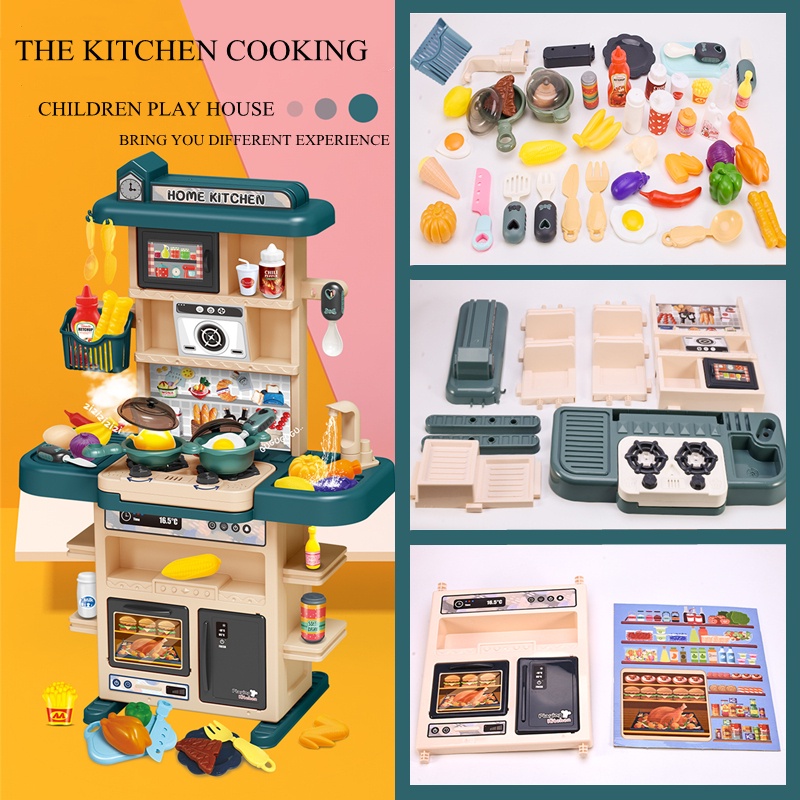 Big Size Kitchen Toys Cooking Toy Chef Games Kitchen Play Set Spraying
