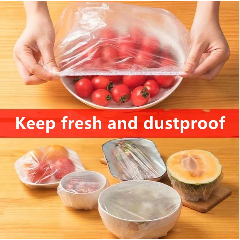 100pcs Household Disposable Clear Food Wrap Cover - Multipurpose Fridge Wrap  - 50pcs Pe Transparent Wrap Cover