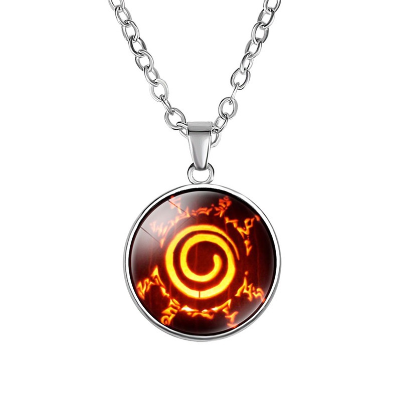 Trendy Anime Naruto Necklace Sharingan Eye Pendant Glass Uchiha Itachi ...
