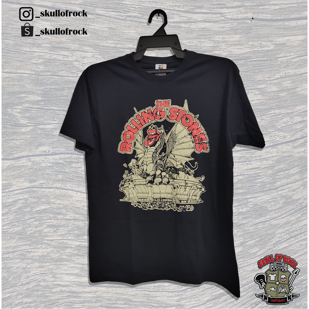 ROLLING STONES NAGA T-SHIRT BLACK ROCK BAND / TEE HITAM - MURAH ...