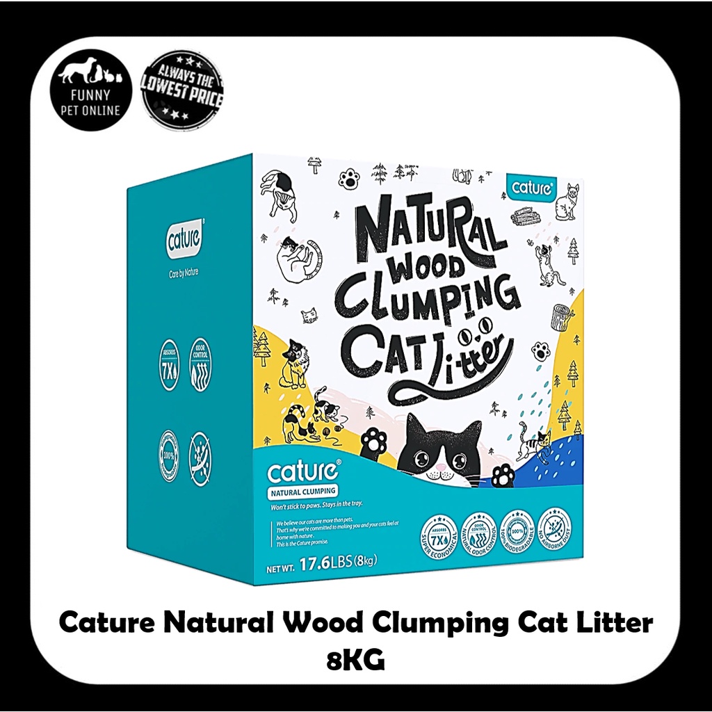 Cature Natural Wood Clumping Cat Litter 8KG / Cature Smart Pellet Cat