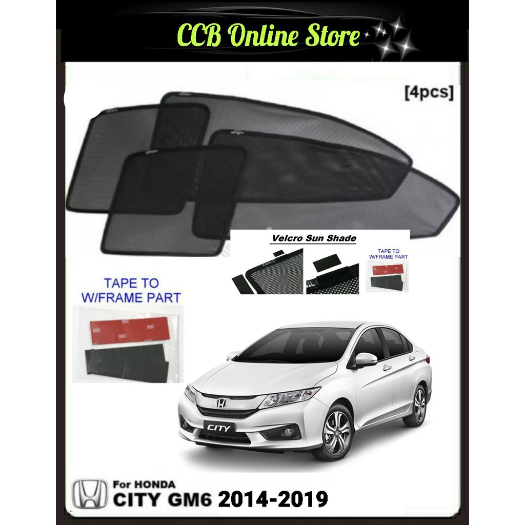Custom Fit Magic with Velcro Sun Shade For Honda City 2014