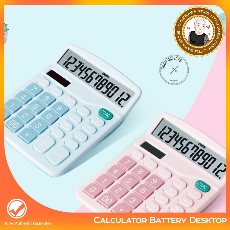 LittleWAWA - 12-Digit Solar Battery Calculator Dual Power Desktop ...