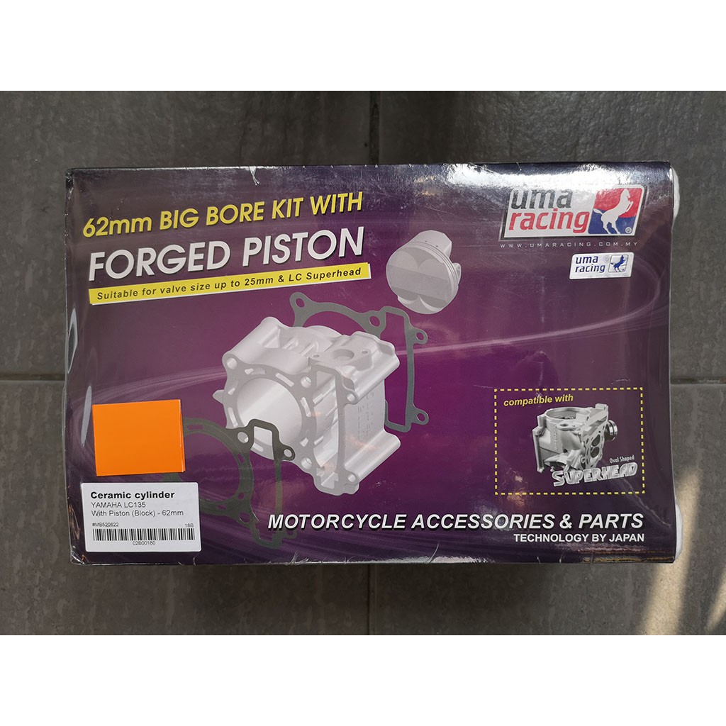 LC135 SUPERHEAD PISTON CYLINDER BLOCK UMA RACING (62MM) | Shopee Malaysia