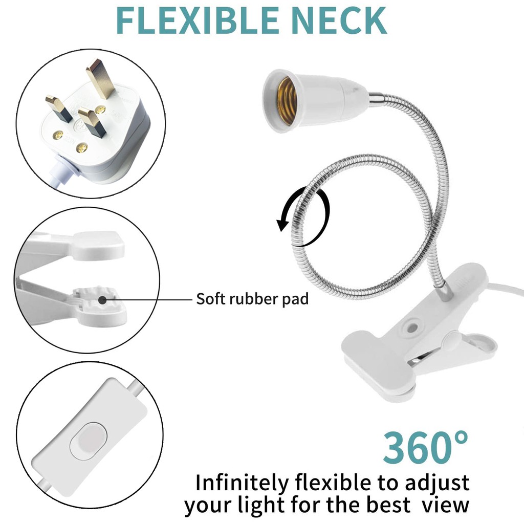 Clip desk table lamp wall lamp adjustment direction ,with On/Off Switch ...