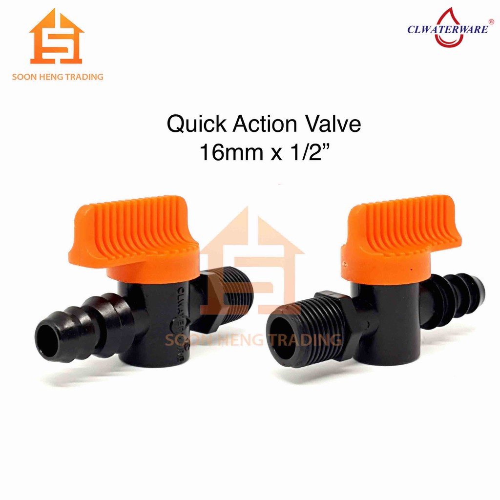 [READY STOCK] [10PCS] Quick Action Valve [16mm], [16mm x 1/2
