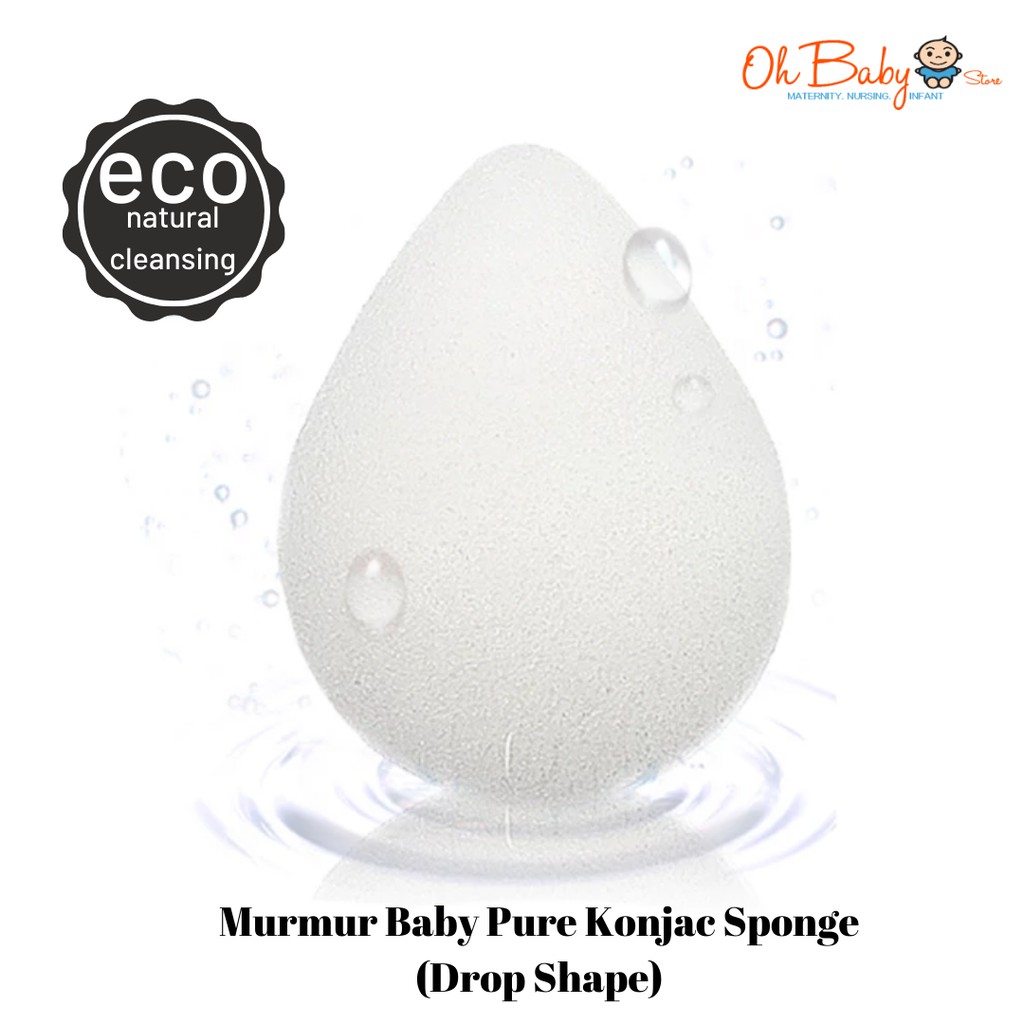 Murmur Baby 100% Natural Konjac Sponge Set of 5 - Rain Drop