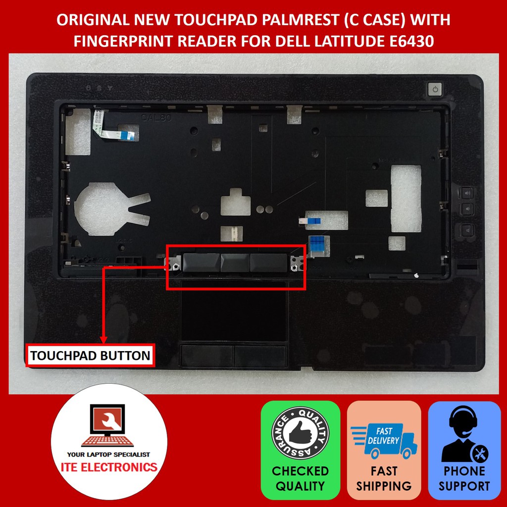 Poggiapolsi Per Dell Latitude E6430 Con Touchpad E Lettore Impronte &ndash; CN-0993G2, Ricambio Usato Testato