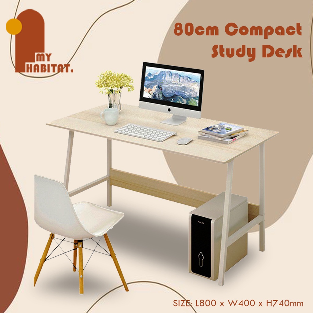 A151 80cm COMPACT SIZE STUDY DESK / Simple Modern Writing Table/ Meja ...