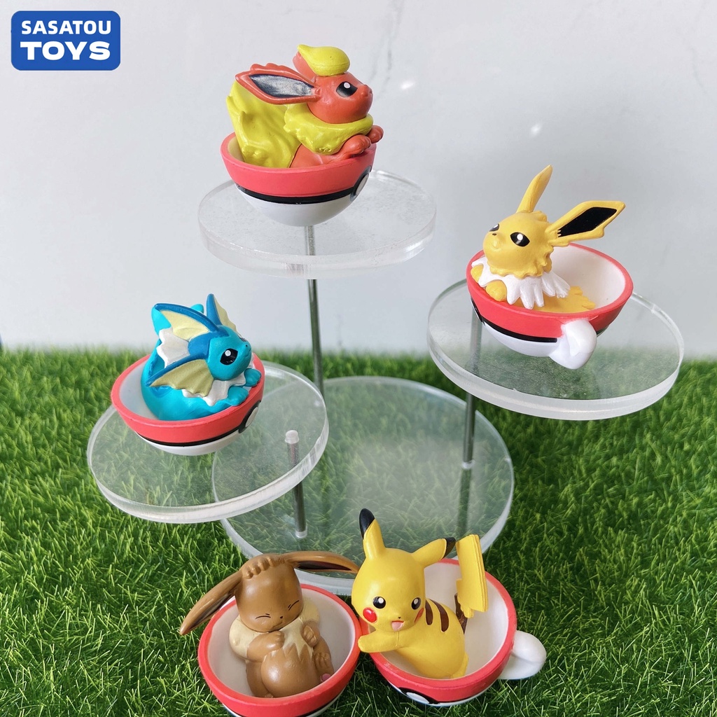 Pokemon Figures Eevee Vaporeon Jolteon Flareon Sylveon Espeon Umbreon ...