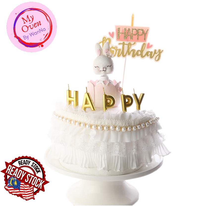 Glitter Happy Birthday Cake Topper / Cake Decoration | Shopee Malaysia