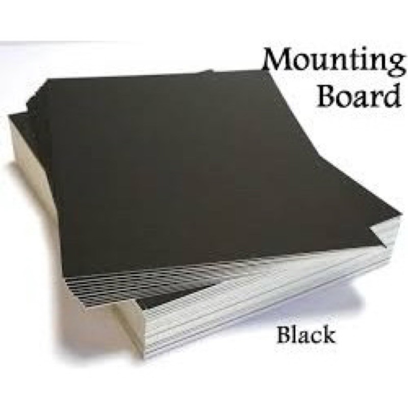 {READY STOCK}black mounting board/board hitam/black card/card hitam (A4