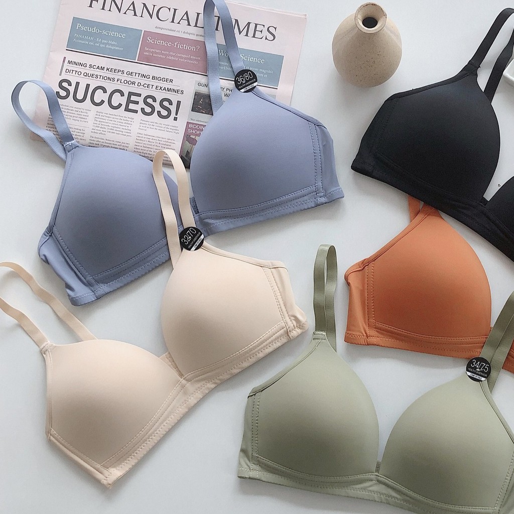 Korean Underwear Womens New Lightweight Small Chest Gathered Thin Bra 