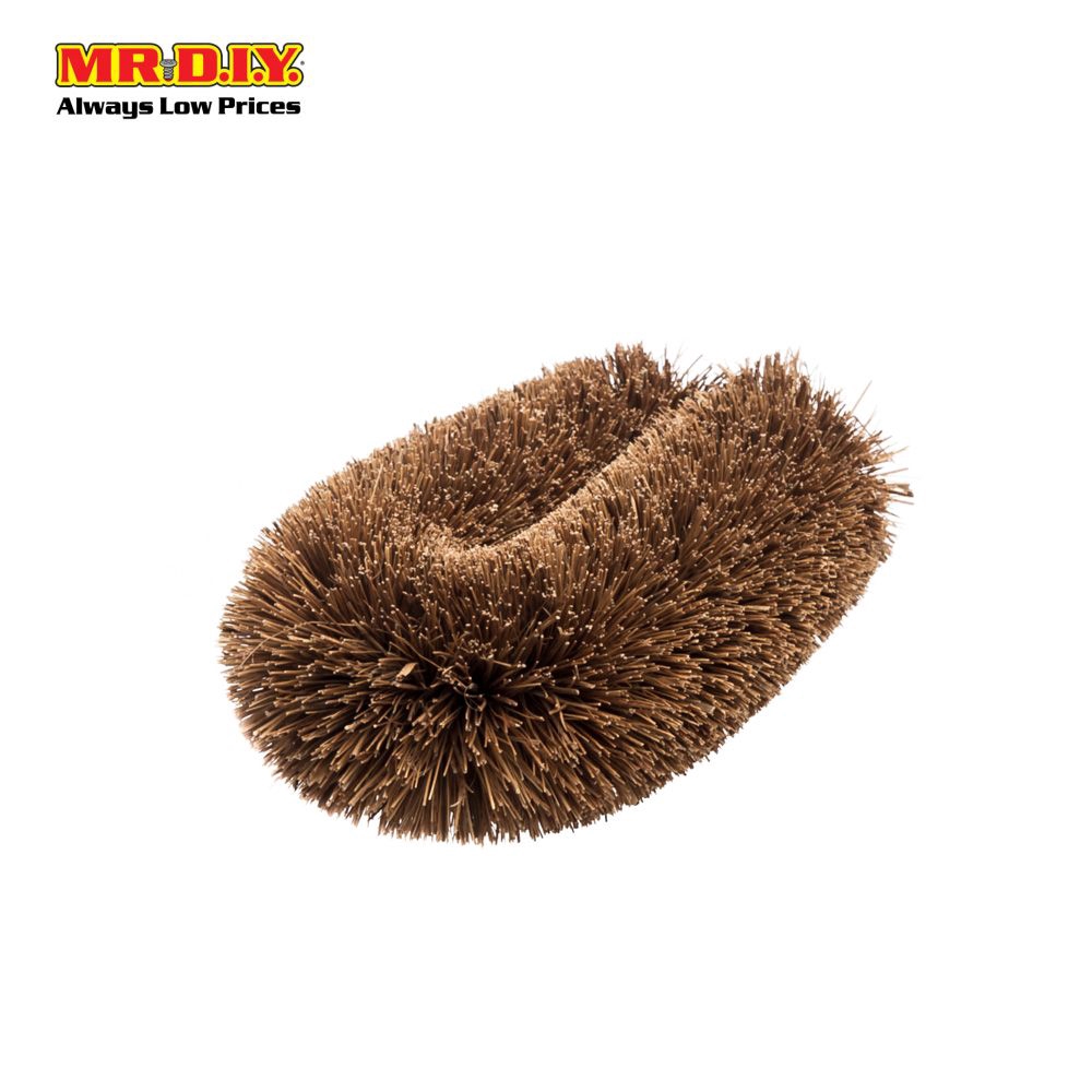 (MR.DIY) Coconut Abalone Cleaning Brush Brown (11.6cm) Shopee Malaysia