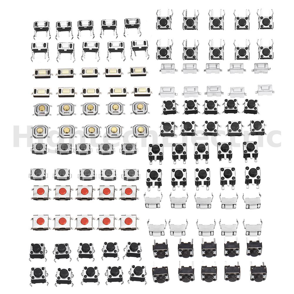 120pcs Tactile Tact Mini Push Button Switch Packet Micro Switch Bags 12 ...