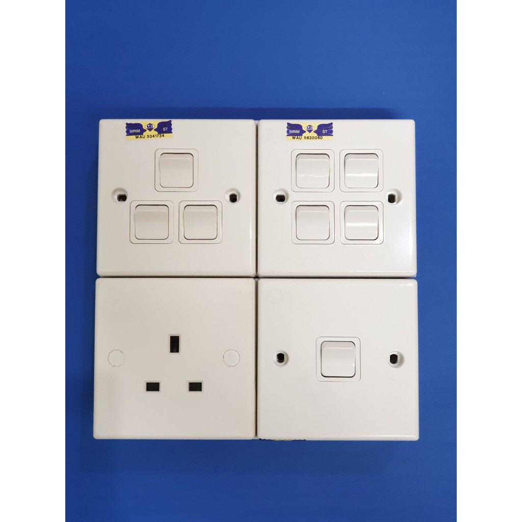 PDL Switches (1 Gang, 3-4 Gang, 6 Gang, 13A Socket, etc) | Shopee Malaysia