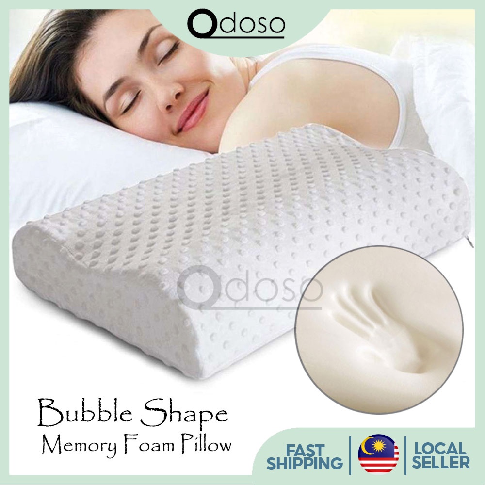 Bubble Shape Memory Foam Contour Sleep Pillow For Cervical Neck Pain ...
