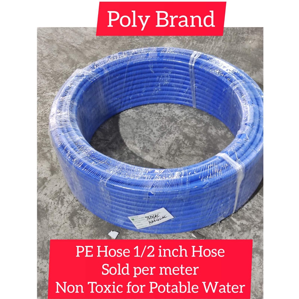 Hose HDPE Pipes Heavy Duty Poly Pipe Sold per meter 1/2