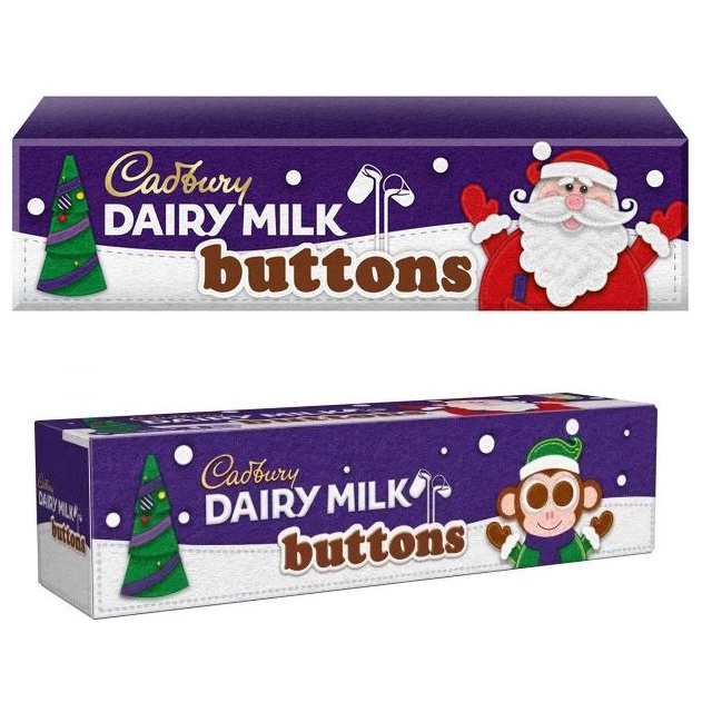 Festive Cadbury Dairy Milk Chocolate Buttons Festive Tube 72g Shopee