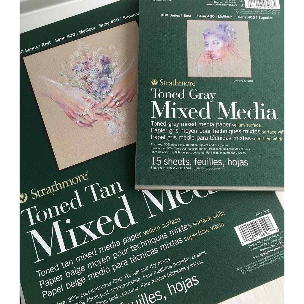 Strathmore Toned Mixed Media Paper - Toned Tan 9X12 - 15 Sheets