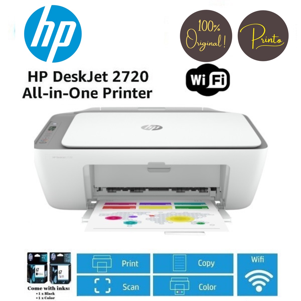 HP 2720 Deskjet AIO Wifi Printer (AllinOne, Hewlett Packard) Shopee