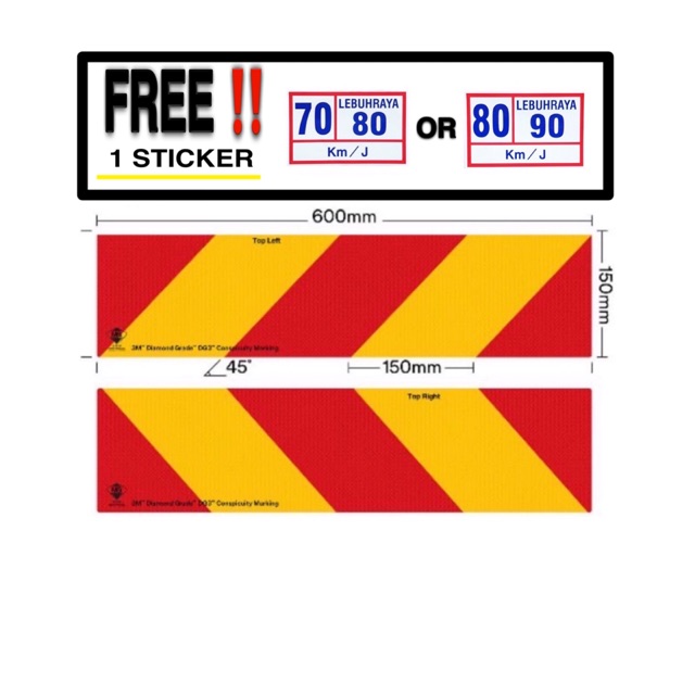 3M Diamond Grade Reflector Sticker (JPJ & SIRIM Approved) | Shopee Malaysia