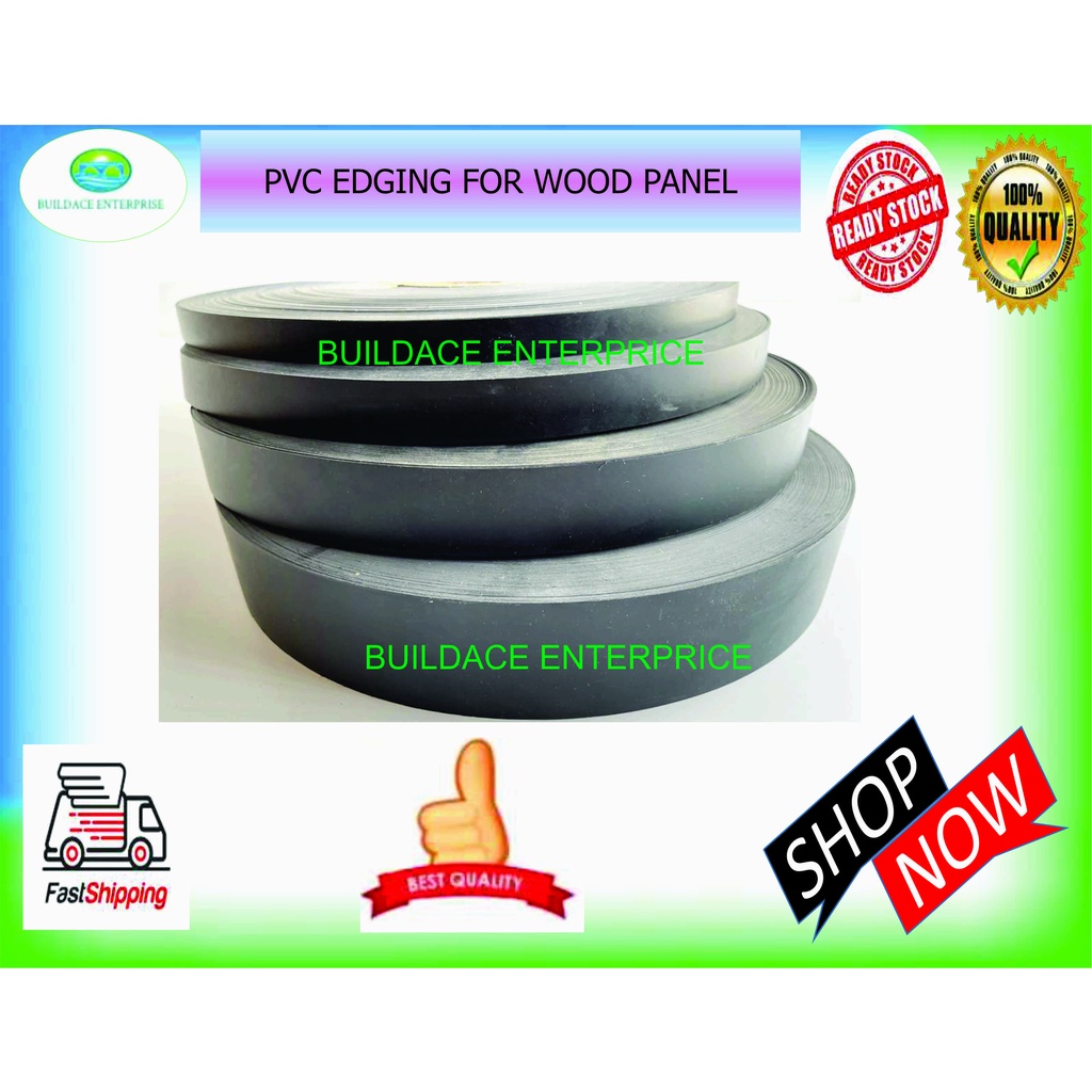 PVC EDGING BLACK MATT (19MM, 22MM,32MM,50MM) | Shopee Malaysia