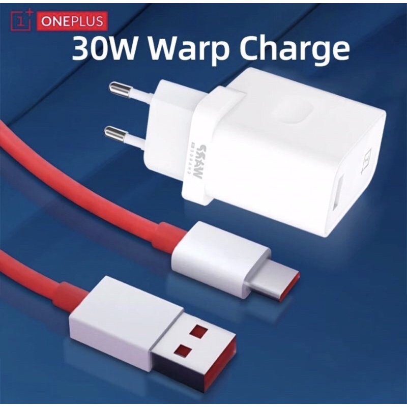 🔥2021🔥Oneplus 30W Warp Charger Support Fast Charge EU Adapter & 6A TYPE-C Cable 150cm For ...