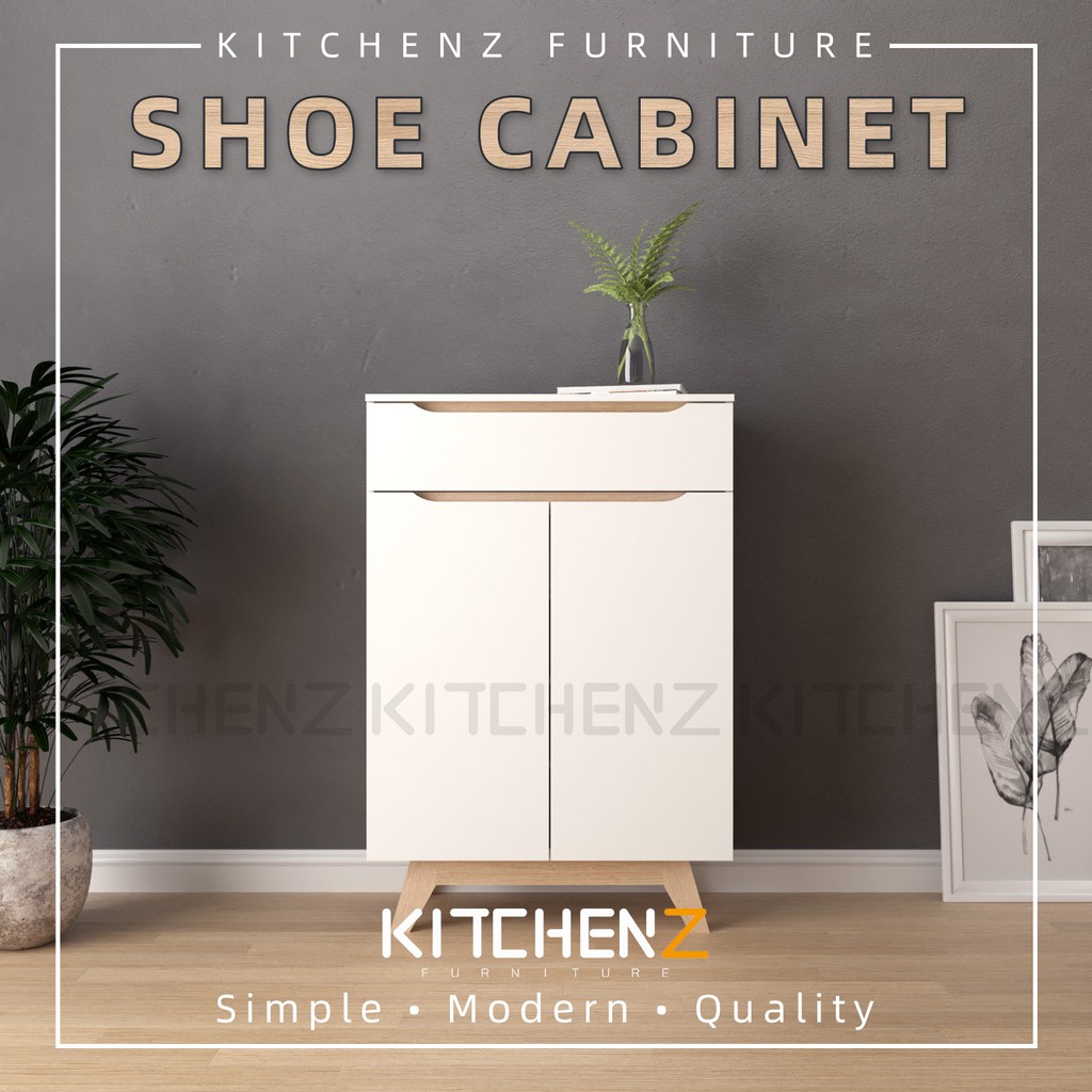 Rak Kasut Vintage Viral Kitchenz Simona 4Ft Shoe Cabinet Modernist ...
