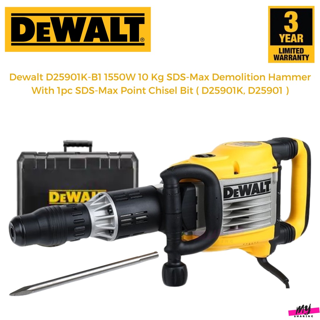 Dewalt demolition hammer sds deals max with shocks d25901k