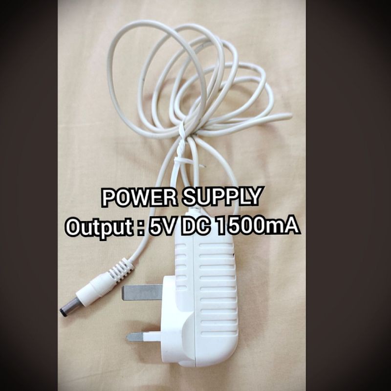 Cargador Adaptador 5V 1.5A - Recambio Para Modelo SW-050150, Clavija 5.5x2.5mm, Cable 120cm