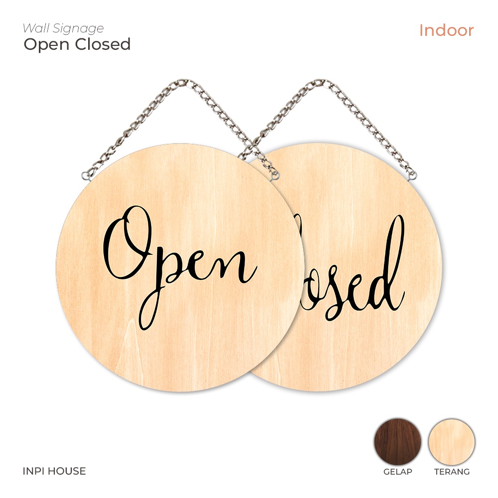 Shop Glass Door Open Closed Sign Board - Open Close Hanging Signage ...