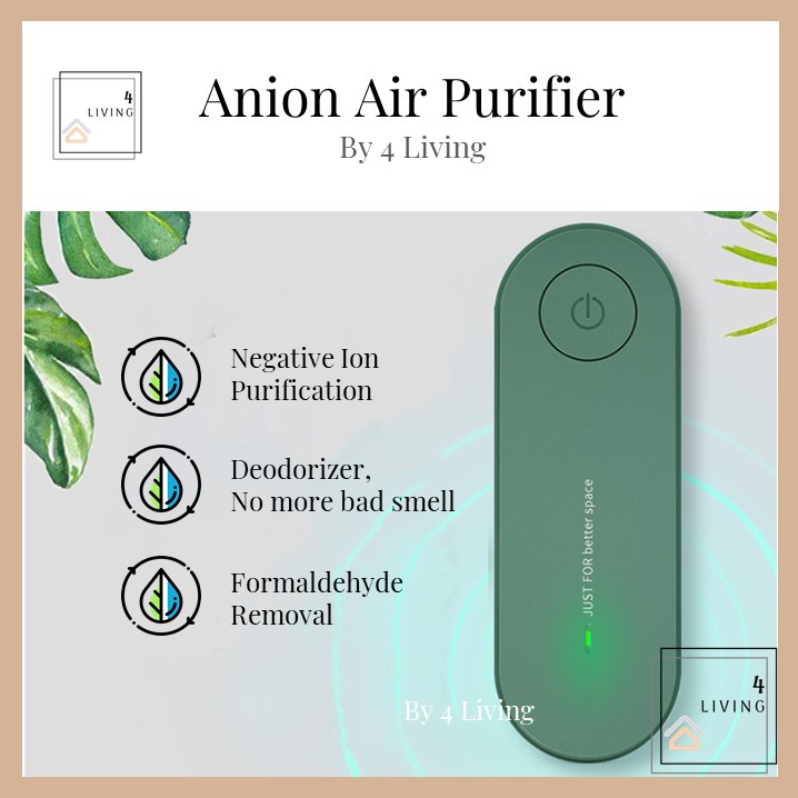 Curated visual reference: Visual Reference: Ready Stock Portable Anion Air Purifier Pembersih Udara Negative Ion