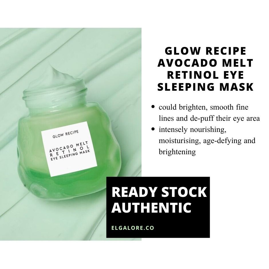 (READY STOCK) Glow Recipe Avocado Melt Retinol Eye Sleeping Mask