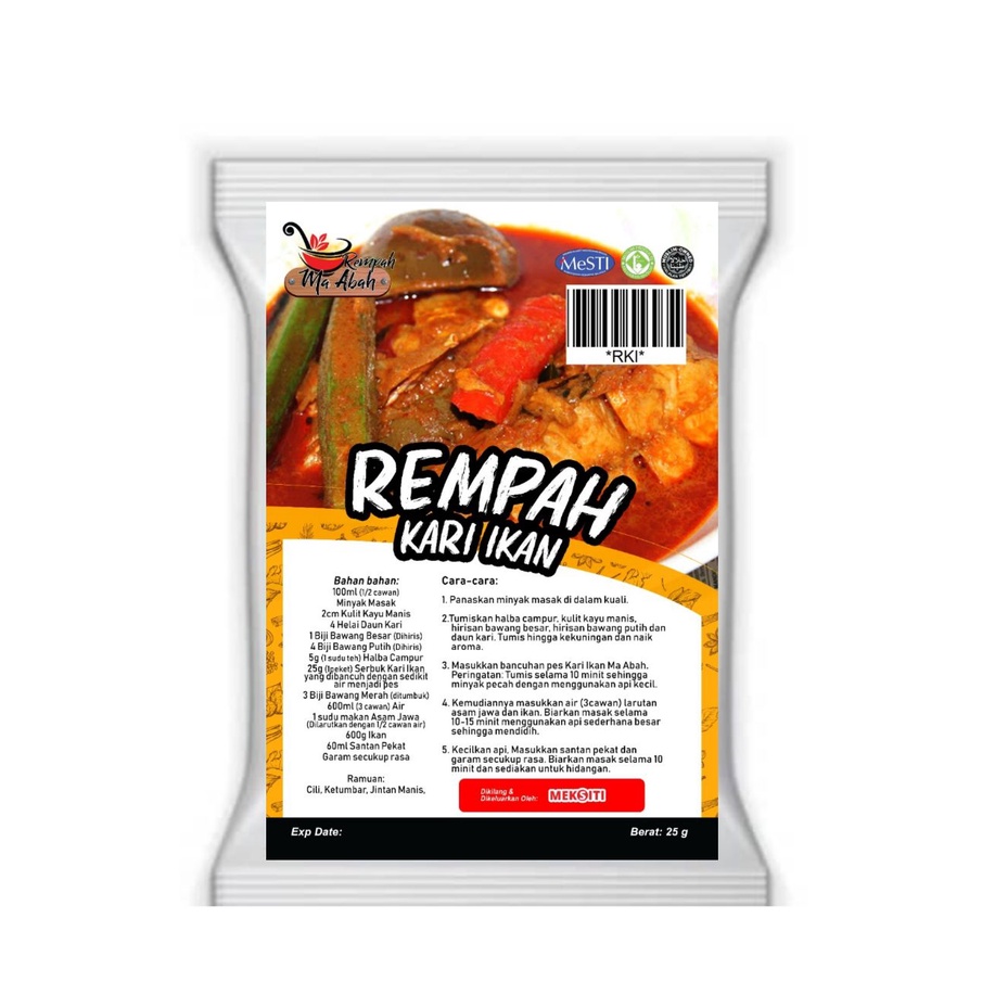 Rempah Kari Ikan 25 g | Shopee Malaysia