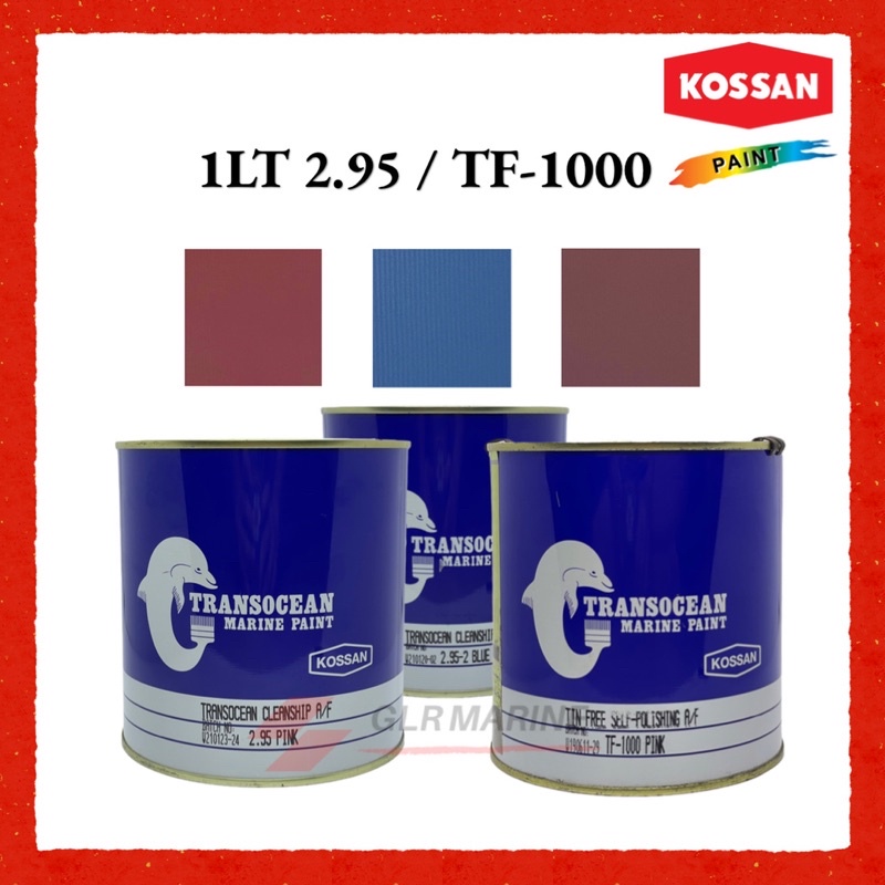 1LT 2.95 TF-1000 KOSSAN ANTIFOULING PAINT BLUE PINK KOSSAN TF1000 ...