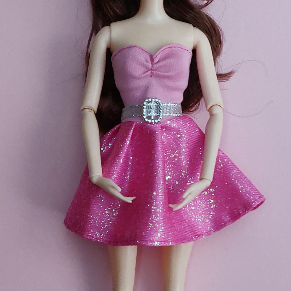 Barbie Doll Pink Short Dress Shopee Malaysia