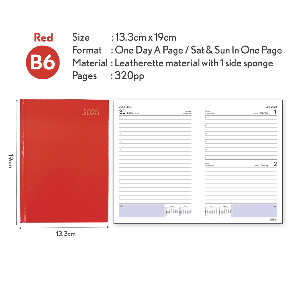 2025 Diary A4 A5 One Day A Page diary, 392pages thick appointment book