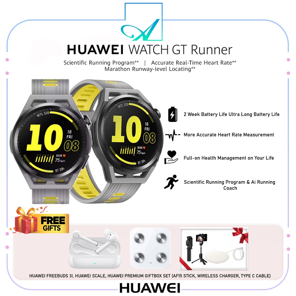 HUAWEI WATCH GT Runner Smartwatch | Dual-Band Five-System GNSS