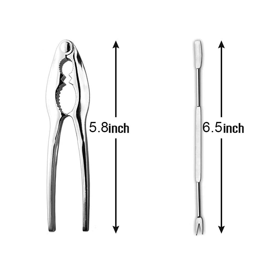 20 Pcs Robust And Lobster Forks, Sea Food Tools Set, Nut Er, Nut Picker Tool Fruit Fork Stainless Steel Walnut Clip Silver Colour Kitchen Gadgets