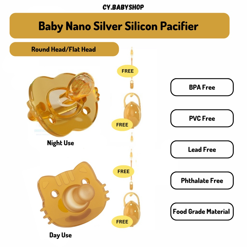 [FAST DELIVERY] 3 IN 1 Nano Silver Silicone Baby Nipple Teether ...