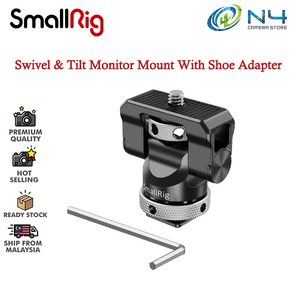 SmallRig 2346 Swivel and Tilt Monitor Mount with Shoe Adapter 1/4mount ...
